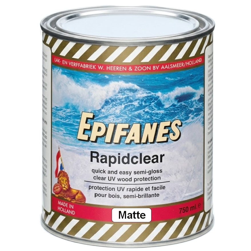 Epifanes Rapidclear Matte, Clear Quick Drying Varnish, RCCMM.750