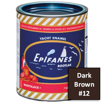 Epifanes Yacht Enamel Paint, #12 Dark Brown, 750ml, YE012.750